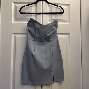 Superdown Stevie Sweetheart Blue Mini Dress